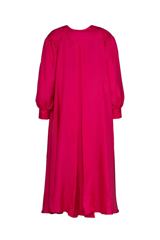 Oversized Silk Fuchsia Summer Coat