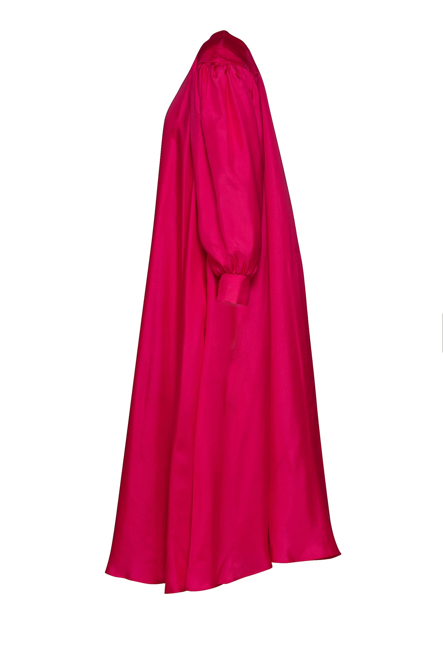 Oversized Silk Fuchsia Summer Coat
