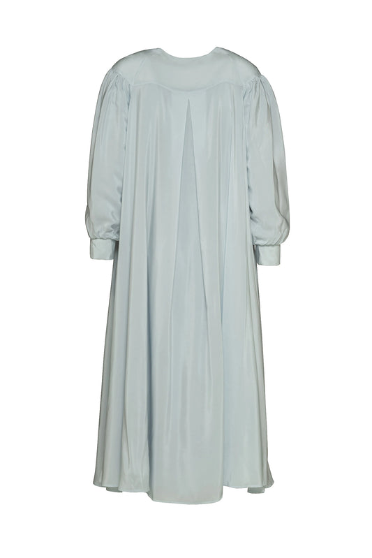 Oversized Silk Powder Blue Summer Coat
