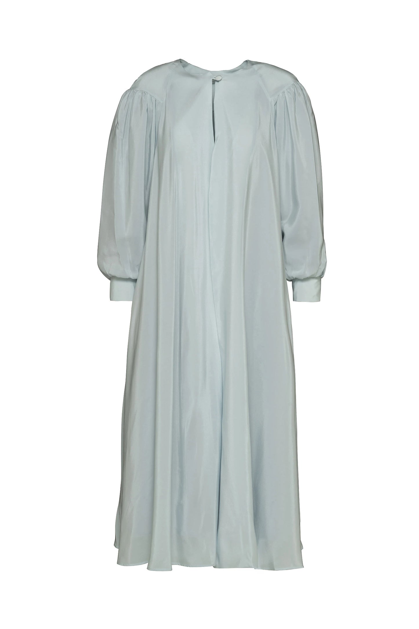 Oversized Silk Powder Blue Summer Coat