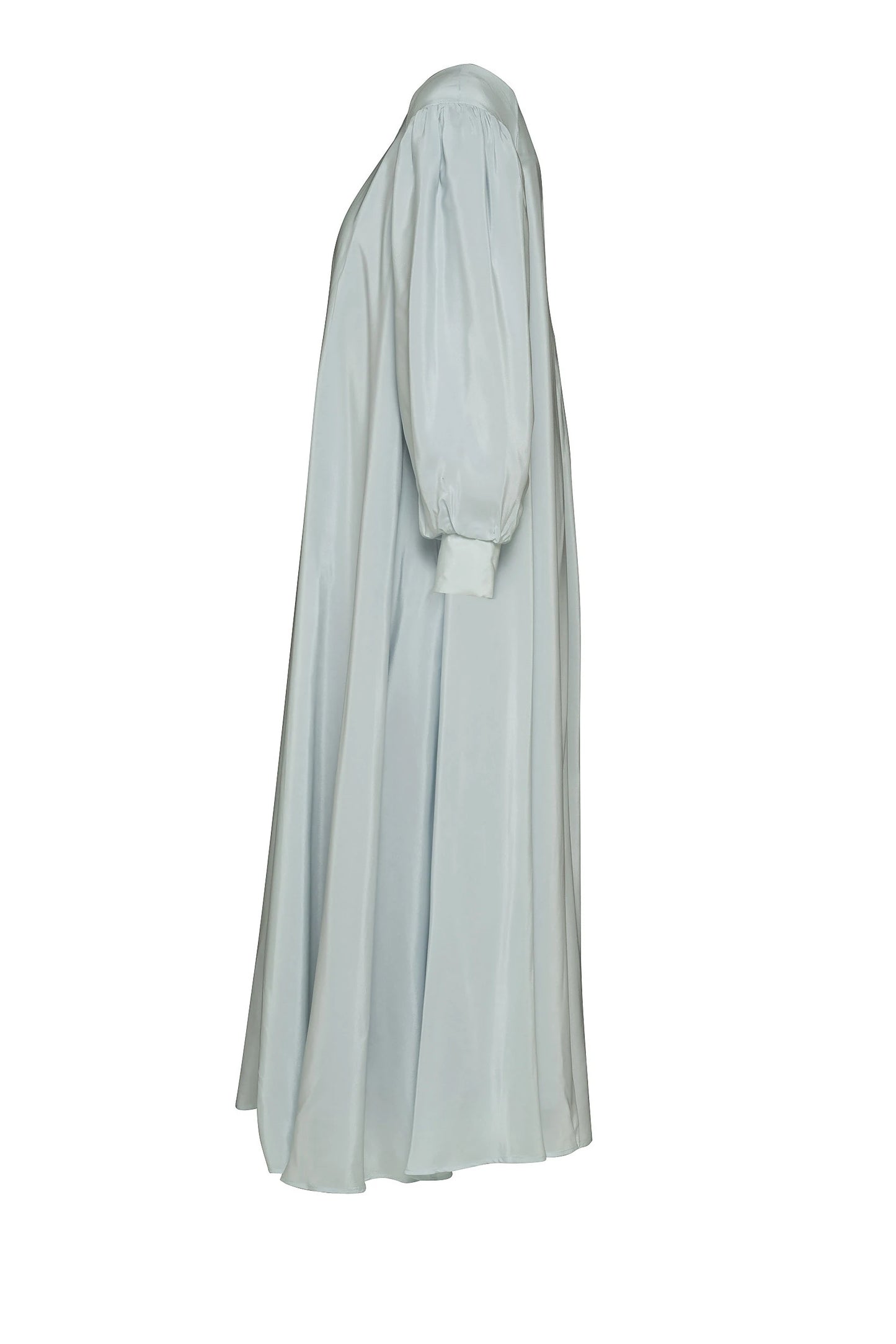Oversized Silk Powder Blue Summer Coat
